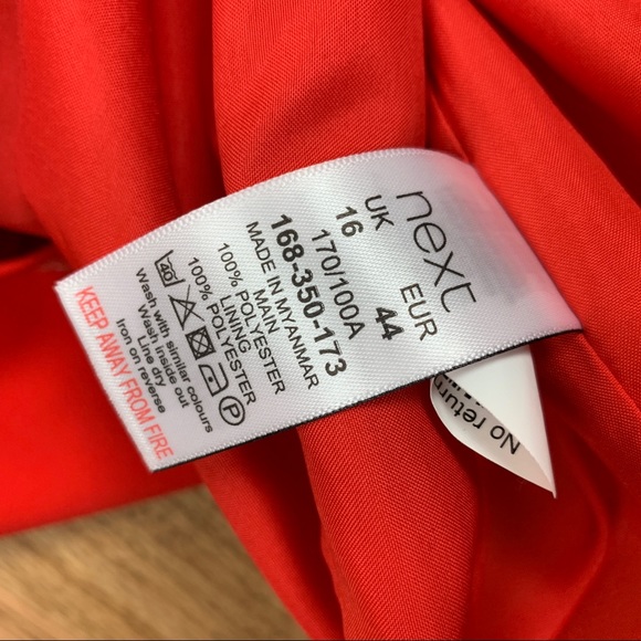 Next Tailoring Wrap Dress Kimono Sleeve Neon 12 - Picture 8 of 8